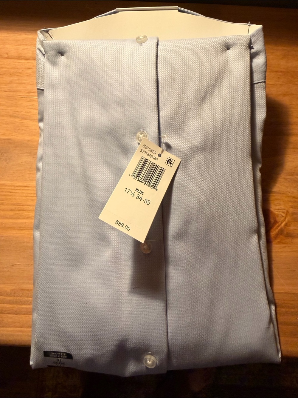 Calvin Klein Men’s Slim Fit Light Blue Stretch Dress Shirt (Wrinkle Free) - Picture 2 of 2